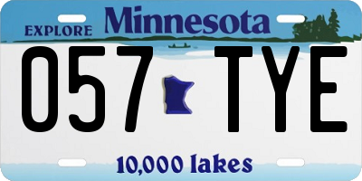 MN license plate 057TYE