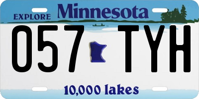 MN license plate 057TYH