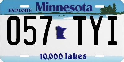 MN license plate 057TYI