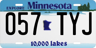 MN license plate 057TYJ
