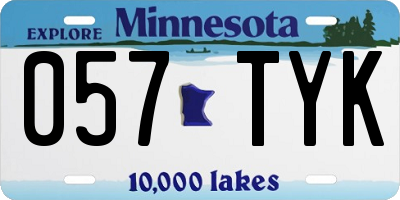 MN license plate 057TYK