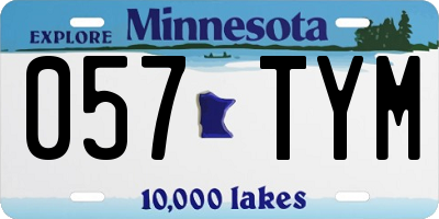 MN license plate 057TYM