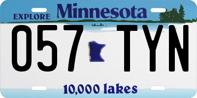 MN license plate 057TYN