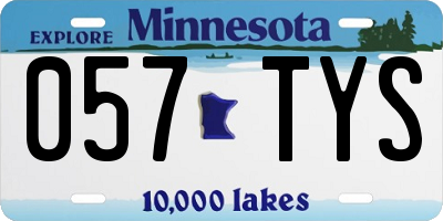 MN license plate 057TYS