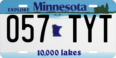 MN license plate 057TYT