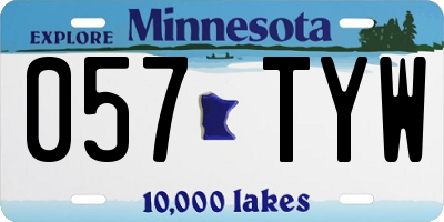 MN license plate 057TYW