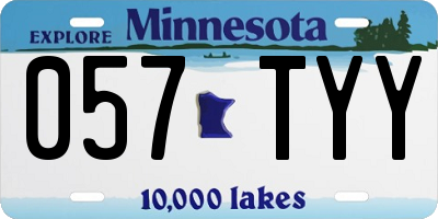 MN license plate 057TYY