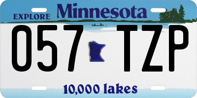 MN license plate 057TZP