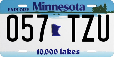 MN license plate 057TZU