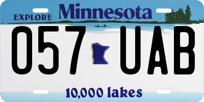 MN license plate 057UAB
