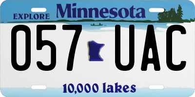 MN license plate 057UAC