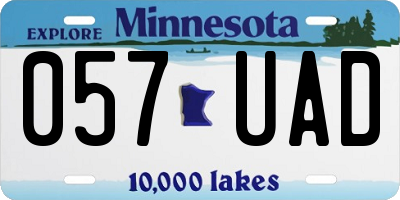 MN license plate 057UAD
