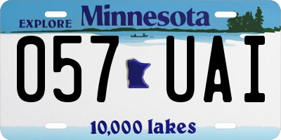 MN license plate 057UAI