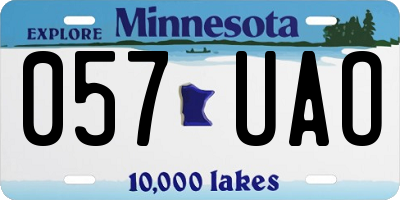 MN license plate 057UAO