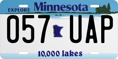 MN license plate 057UAP