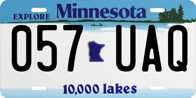 MN license plate 057UAQ