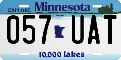 MN license plate 057UAT
