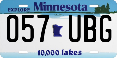 MN license plate 057UBG
