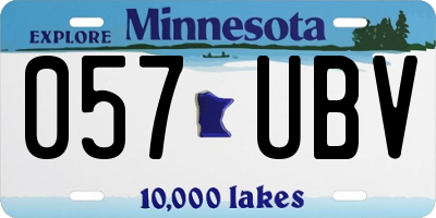 MN license plate 057UBV