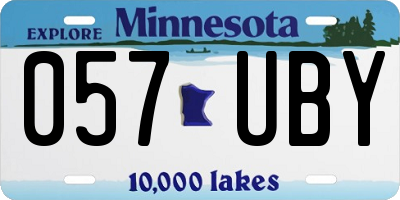 MN license plate 057UBY