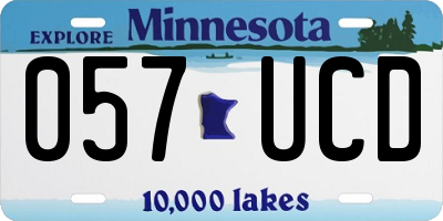 MN license plate 057UCD