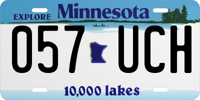 MN license plate 057UCH
