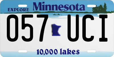 MN license plate 057UCI