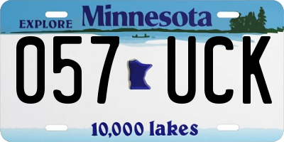 MN license plate 057UCK
