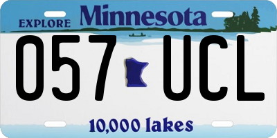 MN license plate 057UCL
