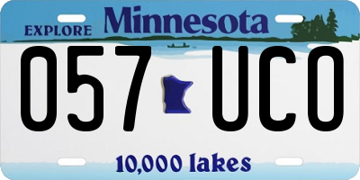 MN license plate 057UCO