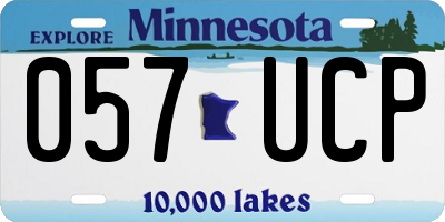 MN license plate 057UCP