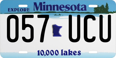 MN license plate 057UCU