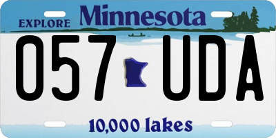MN license plate 057UDA