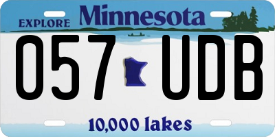 MN license plate 057UDB
