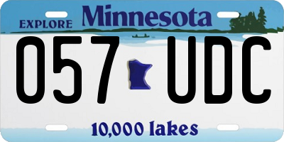 MN license plate 057UDC