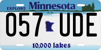 MN license plate 057UDE