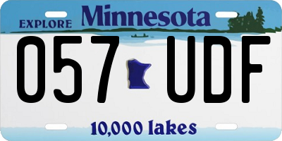 MN license plate 057UDF