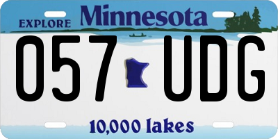 MN license plate 057UDG