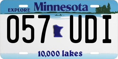 MN license plate 057UDI