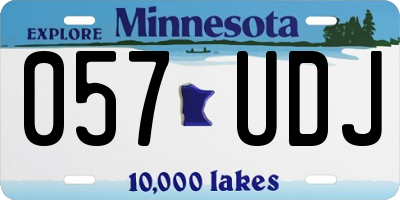 MN license plate 057UDJ