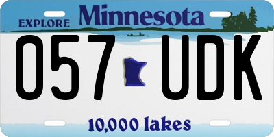 MN license plate 057UDK