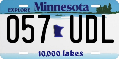 MN license plate 057UDL