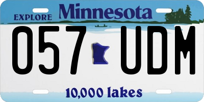 MN license plate 057UDM