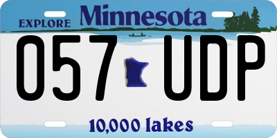 MN license plate 057UDP