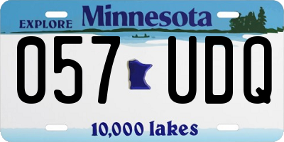 MN license plate 057UDQ