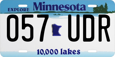 MN license plate 057UDR