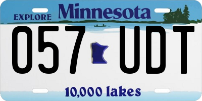 MN license plate 057UDT