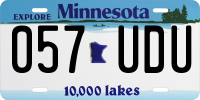 MN license plate 057UDU