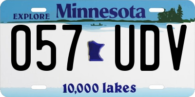 MN license plate 057UDV