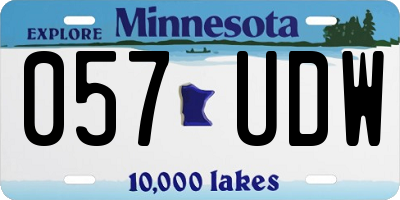 MN license plate 057UDW